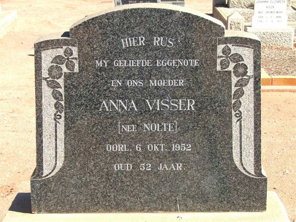 VISSER Anna nee NOLTE -1952