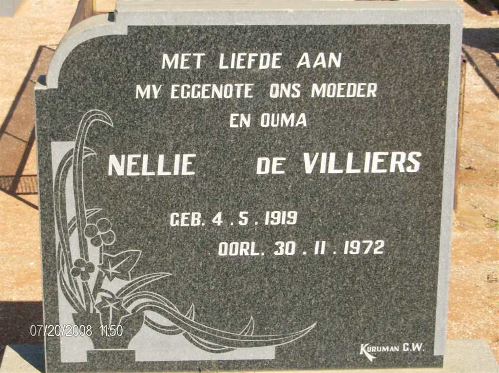 VILLIERS Nellie, de 1919-1972