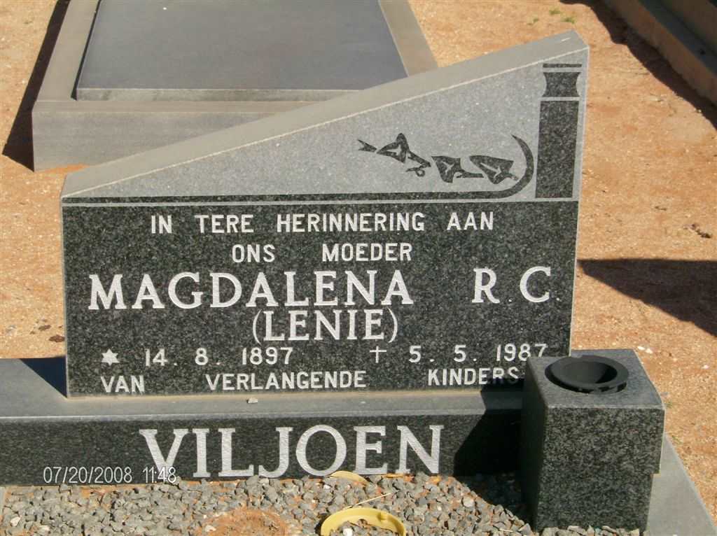 VILJOEN Magdalena R.C. 1897-1987
