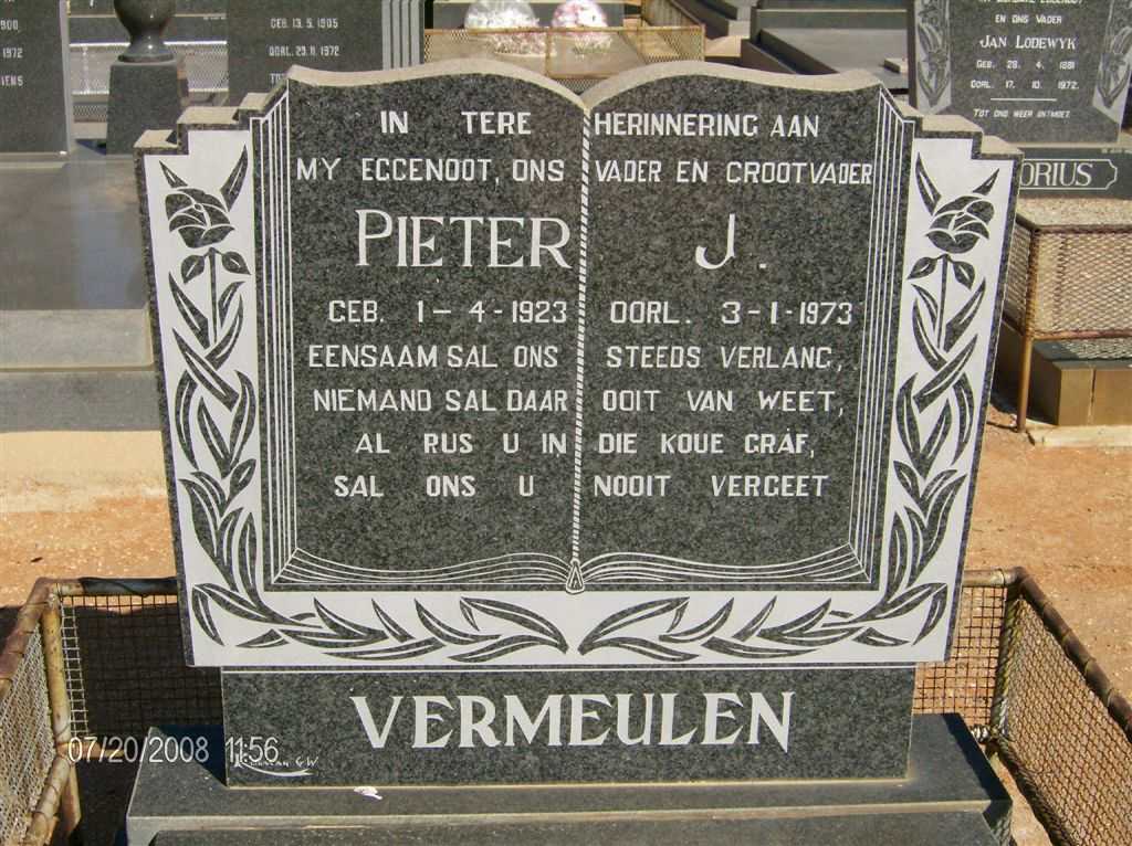 VERMEULEN Pieter J. 1923-1973