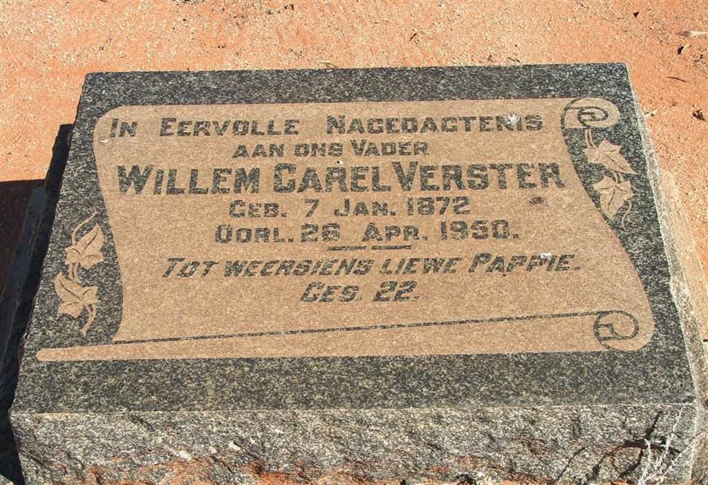VERSTER Willem Carel 1872-1950