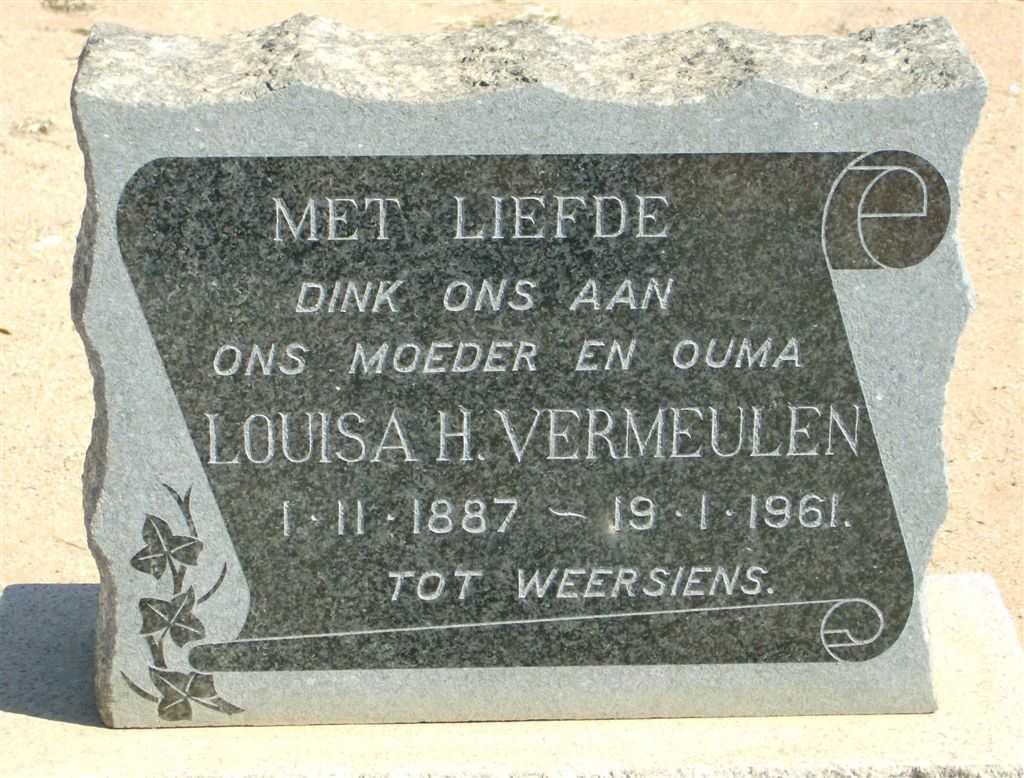VERMEULEN Louisa H. 1887-1961