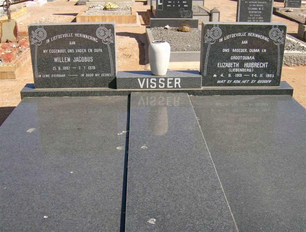 VISSER Willem Jacobus 1887-1978 &amp; Elizabeth Huibrecht LIEBENBERG 1901-1983