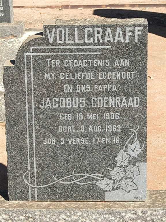 VOLLGRAAFF Jacobus Coenraad 1906-1963
