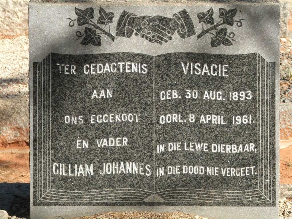 VISAGIE Gilliam Johannes 1893-1961