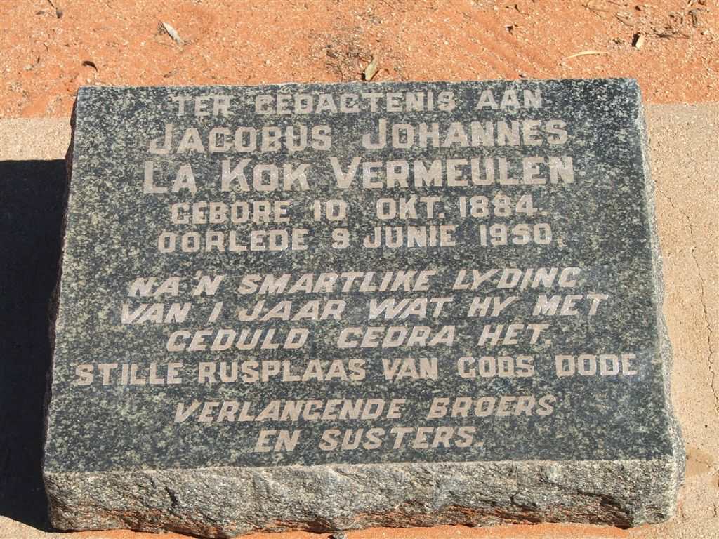 VERMEULEN Jacobus Johannes La Kok 1884-1950