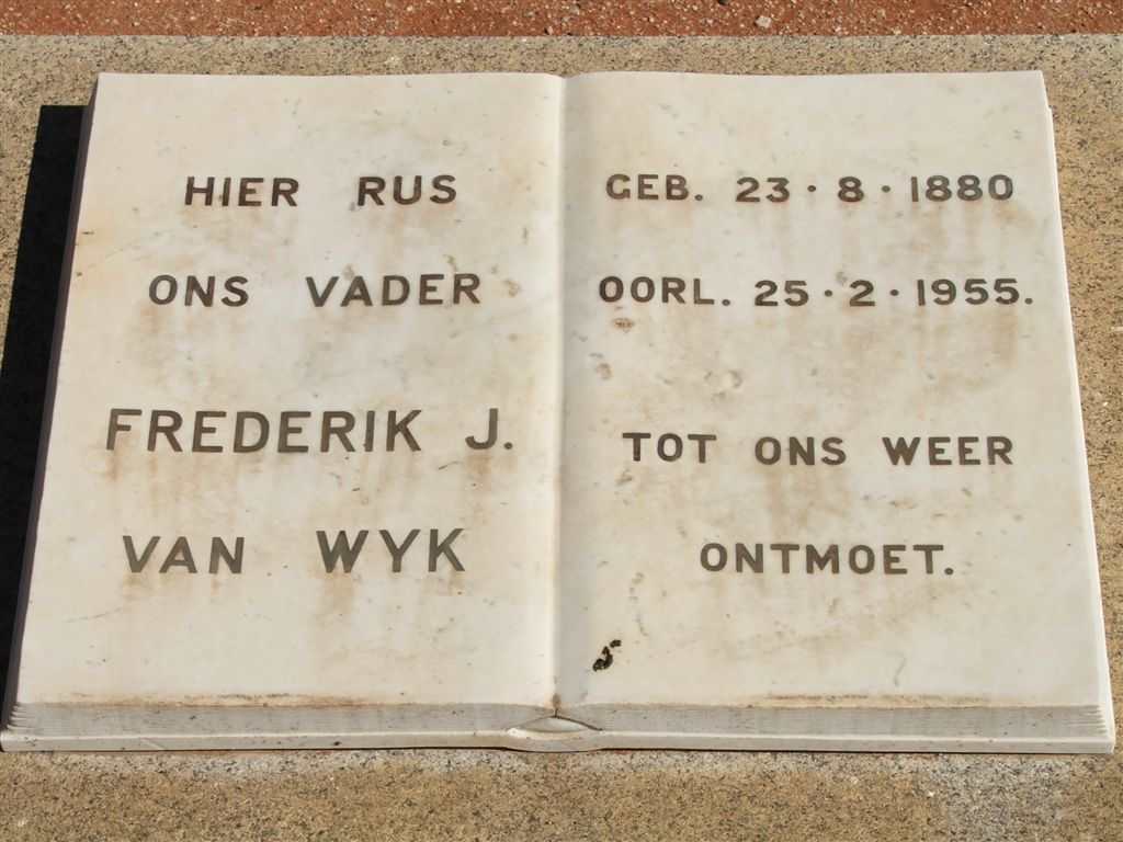 WYK Frederik J., van 1880-1955