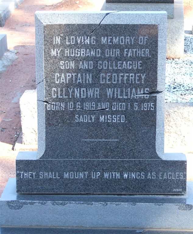 WILLIAMS Geoffrey Gllyndwr 1919-1975