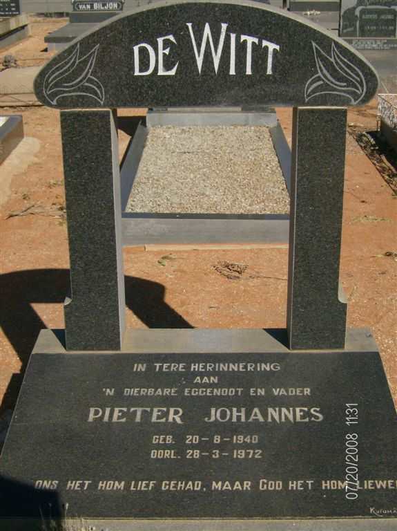 WITT Pieter Johannes, de 1940-1972