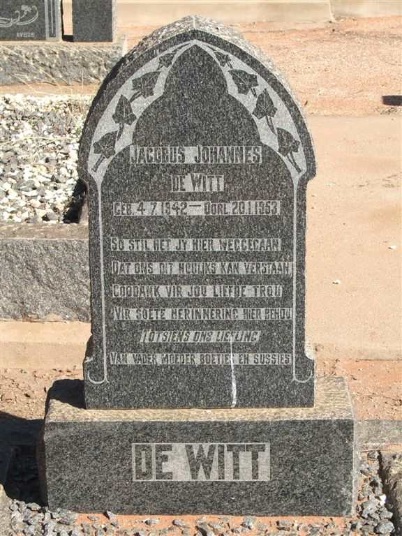 WITT Jacobus Johannes, de 1942-1953