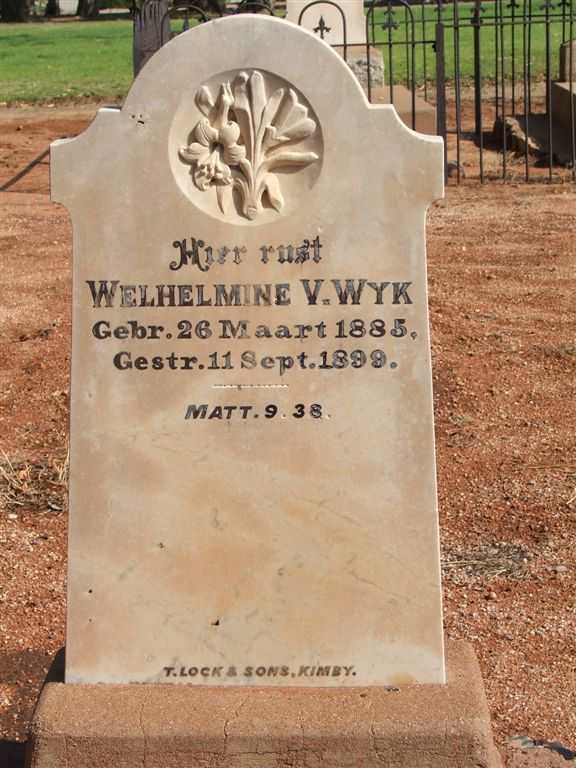 WYK Welhelmine, v. 1885-1899
