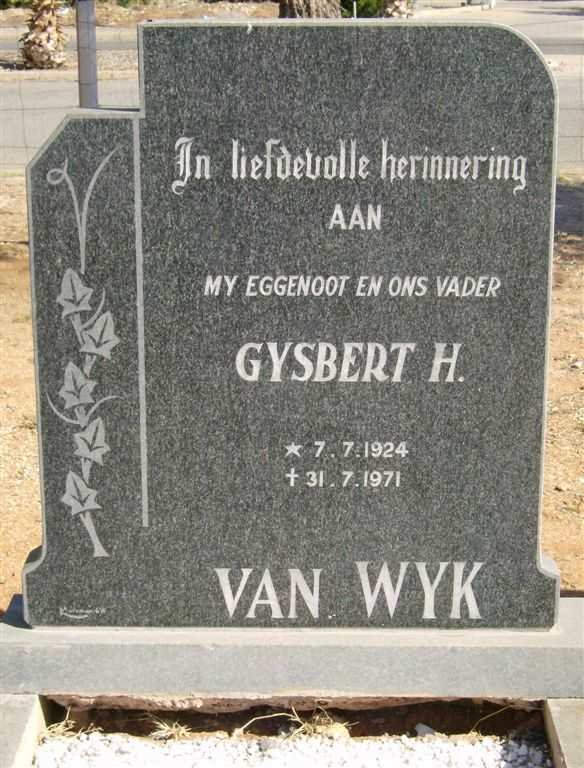 WYK Gysbert H., van 1924-1971
