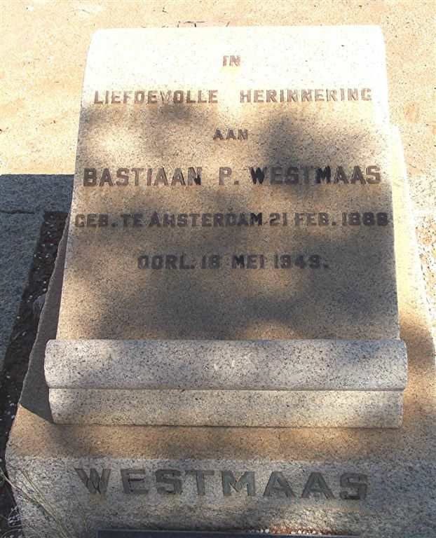 WESTMAAS Bastiaan P. 1888-1949