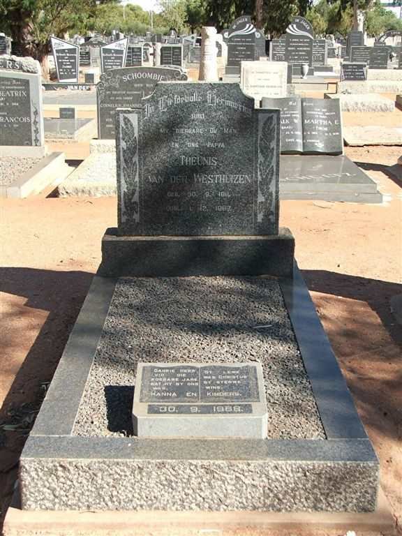 WESTHUIZEN Theunis, van der 1911-1967