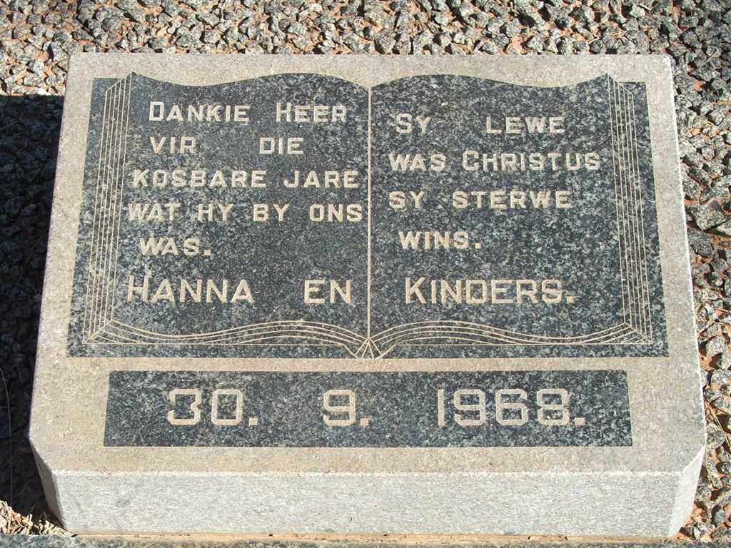 WESTHUIZEN Theunis, van der 1911-1967