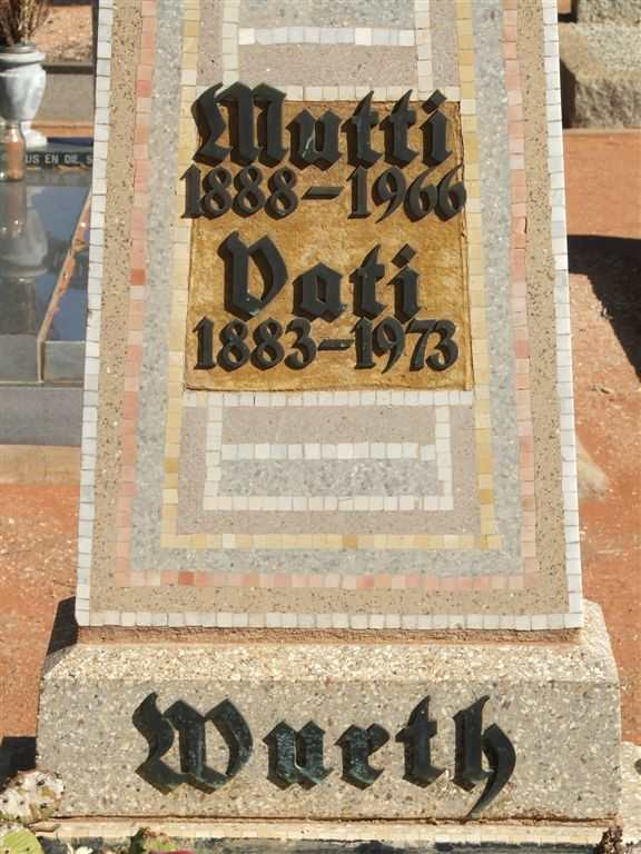 WURTH Vati 1883-1973 &amp; Mutti 1888-1966