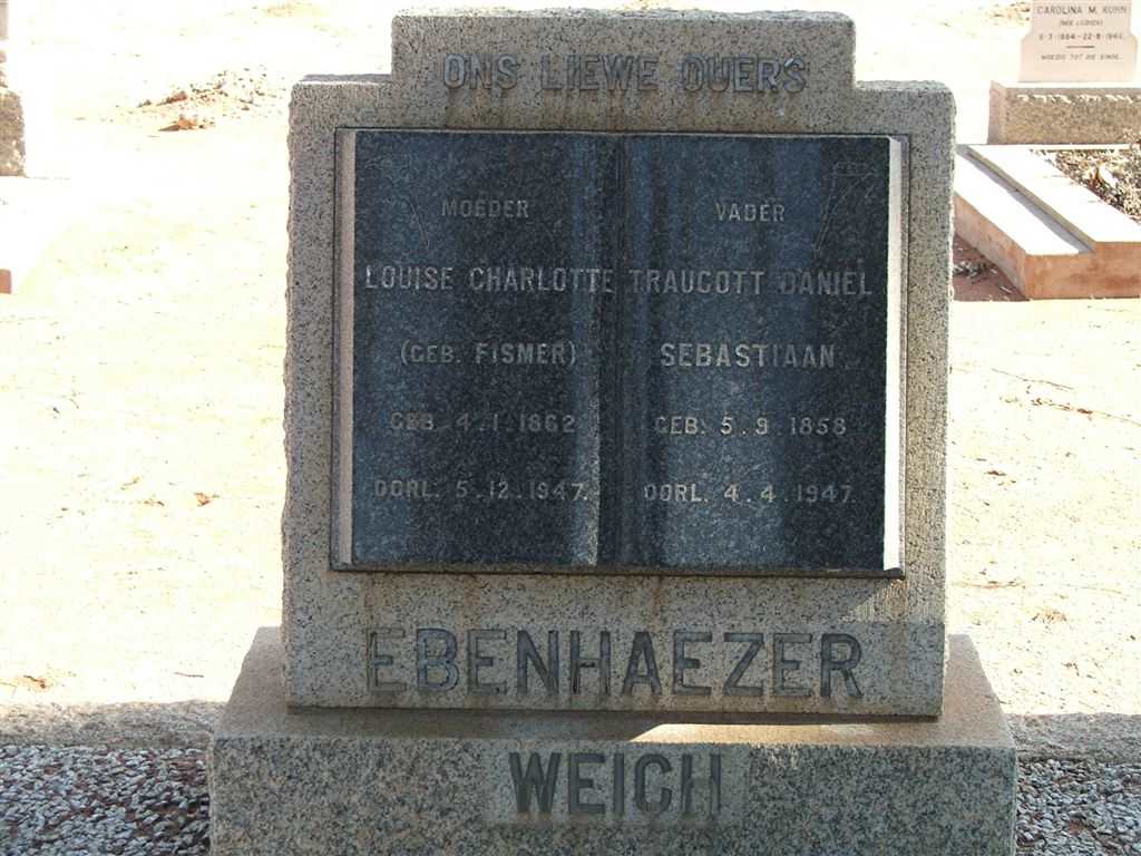 WEICH Traugott Daniel Sebastiaan 1858-1947 &amp; Louise Charlotte FISMER 1862-1947
