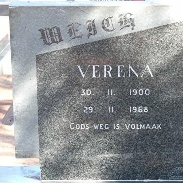 WEICH Verena 1900-1968