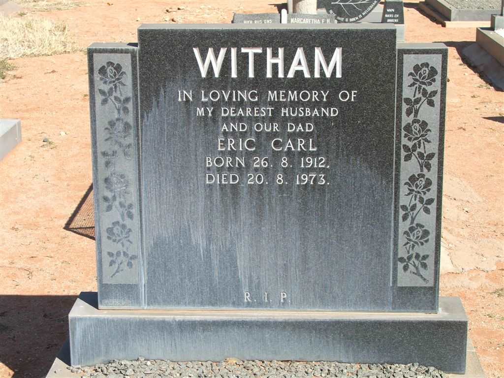 WITHAM Eric Carl 1912-1973