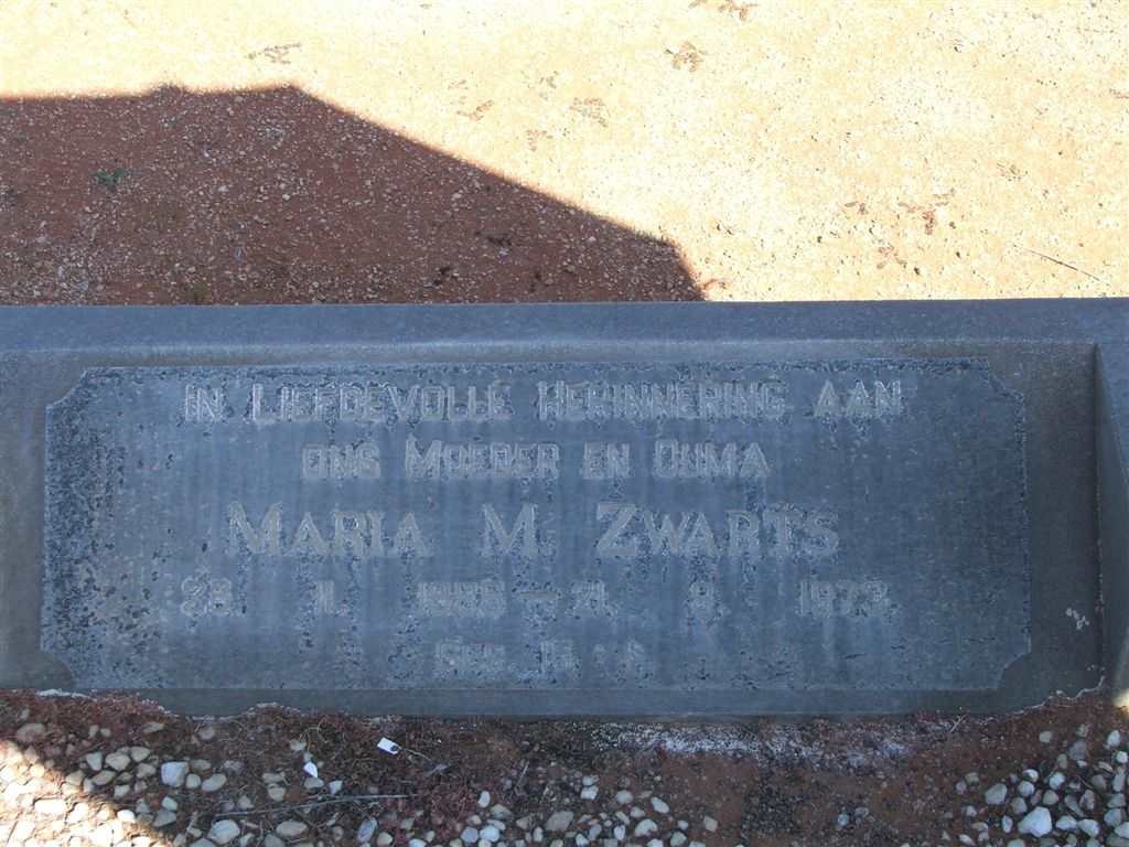 ZWARTS Maria M. 1886-1973