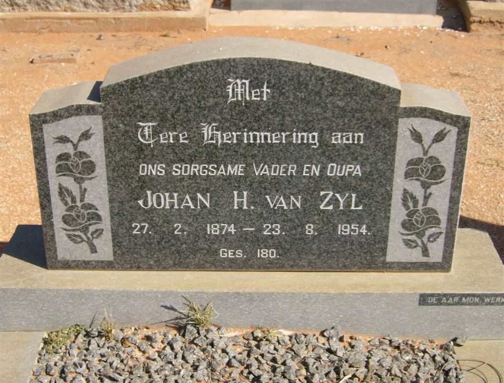 ZYL Johan H., van 1874-1954