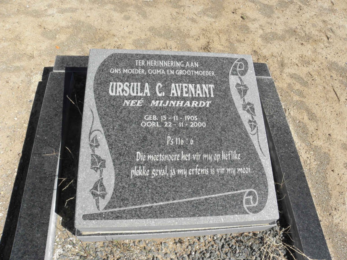 AVANANT Ursula nee MIJNHARDT 1905-2000