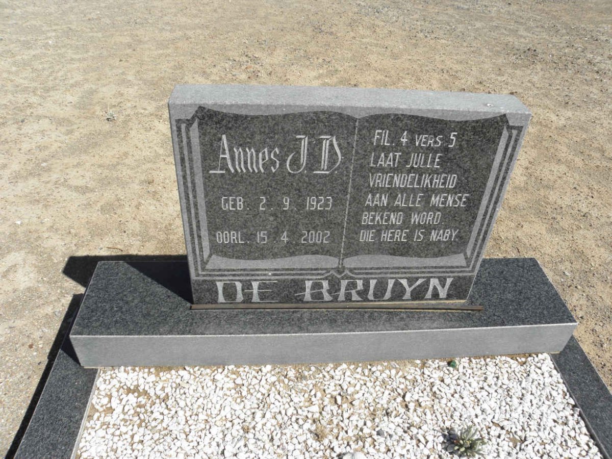 BRUYN Annes J.D., de 1923-2002