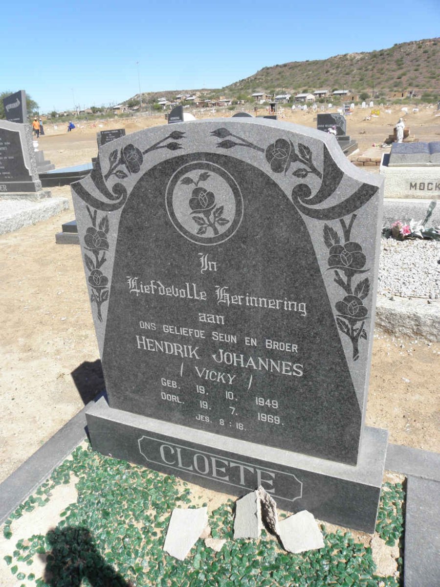 CLOETE Hendrik Johannes 1949-1969