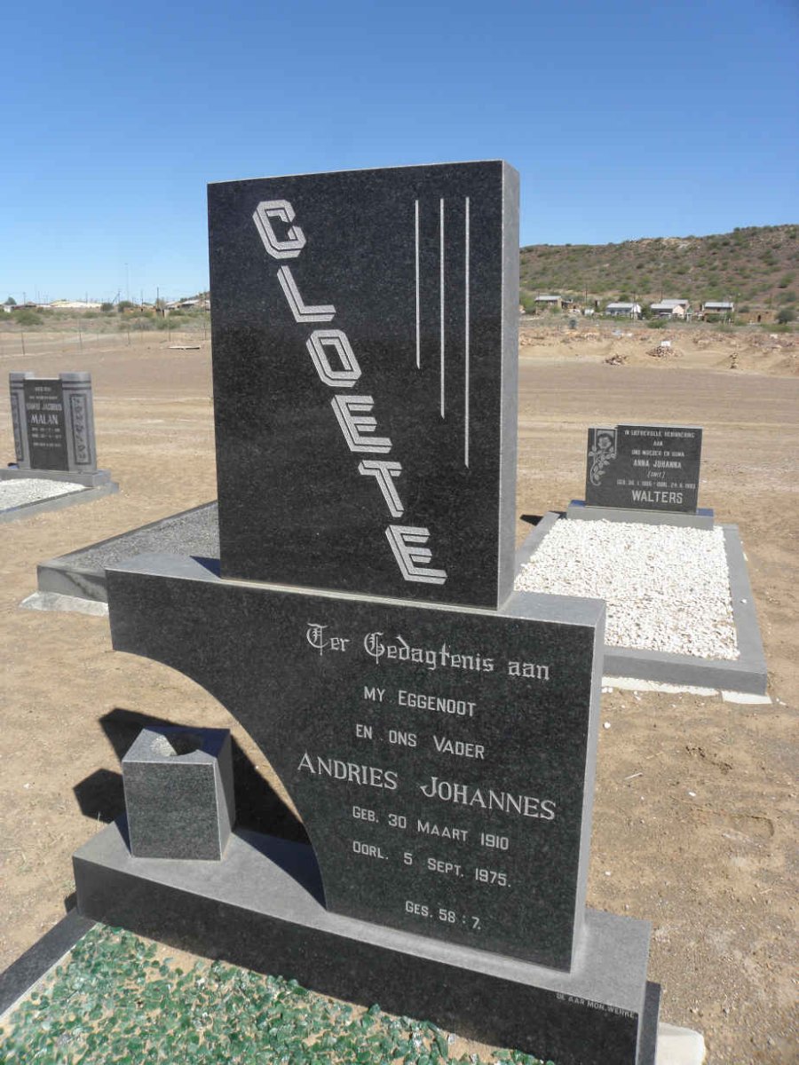 CLOETE Andries Johannes 1910-1975