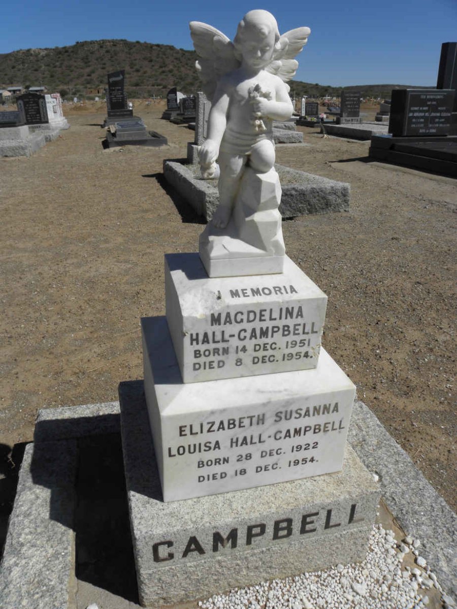 CAMPBELL Magdalina, Hall 1951-1954 :: HALL-CAMPBELL Elizabeth Susanna Louisa 1922-1954