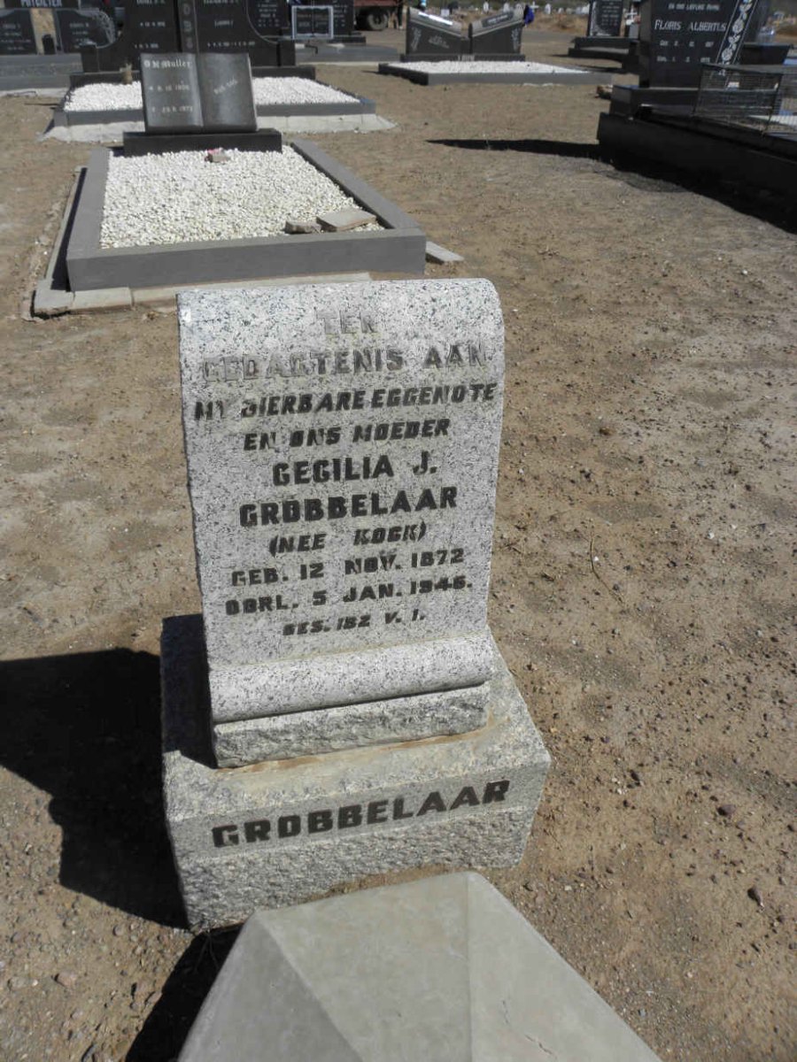 GROBBELAAR Cecilia J. nee KOCK 1872-1946