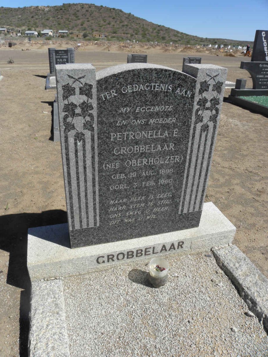 GROBBELAAR Petronella E. nee OBERHOLZER 1888-1960