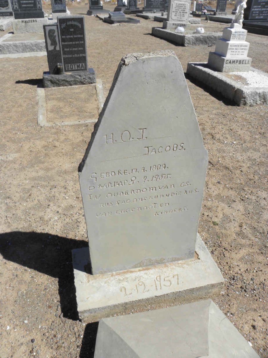 JACOBS H.O.J. 1889-1955
