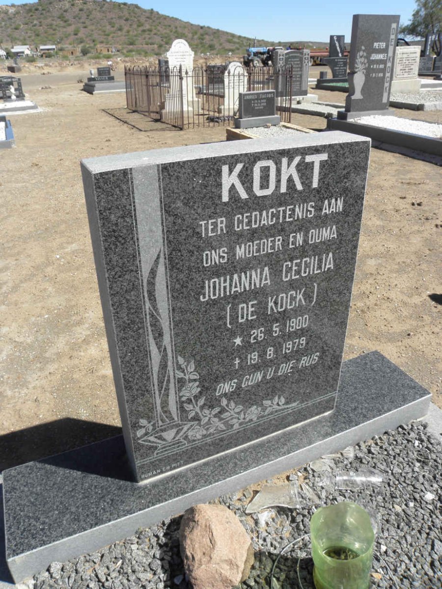 KOKT Johanna Cecilia nee DE KOCK 1900-1979