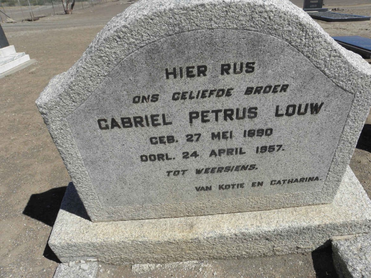 LOUW Gabriel Petrus 1890-1957