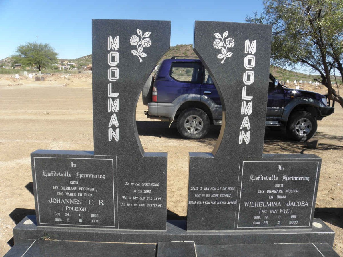 MOOLMAN Johannes C.R. 1903-1974 &amp; Wilhelmina Jacoba VAN WYK 1911-2000