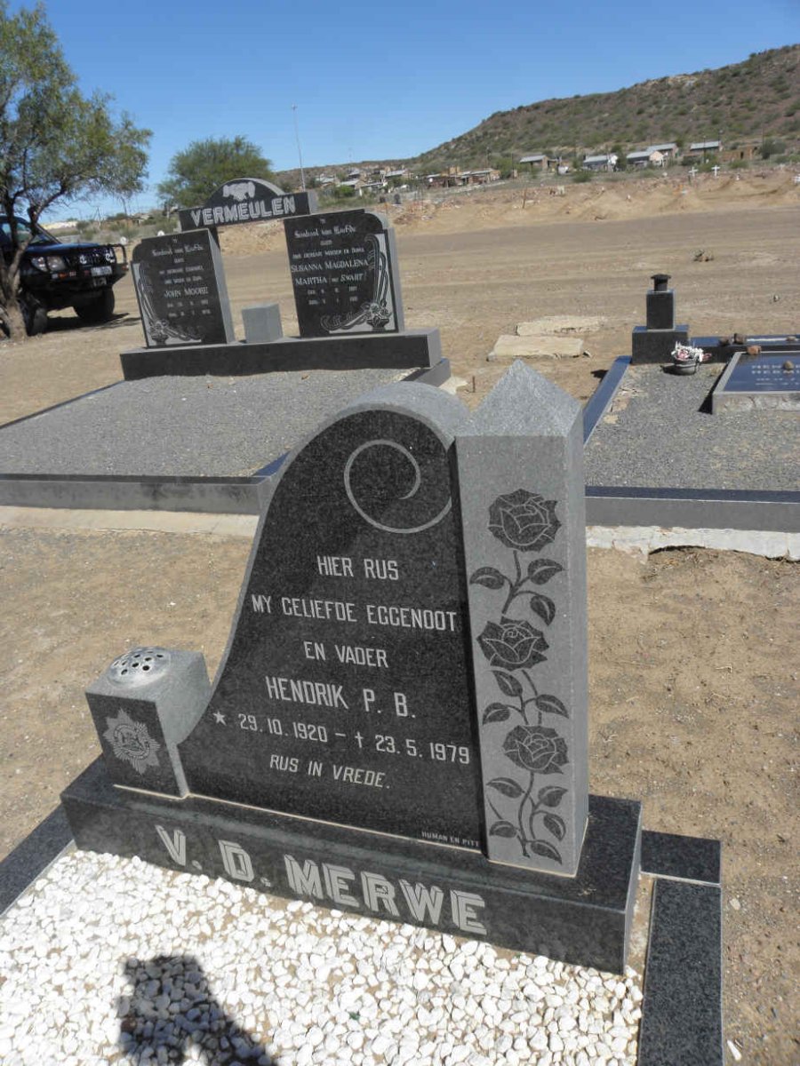 MERWE Hendrik P.B., van der 1920-1979