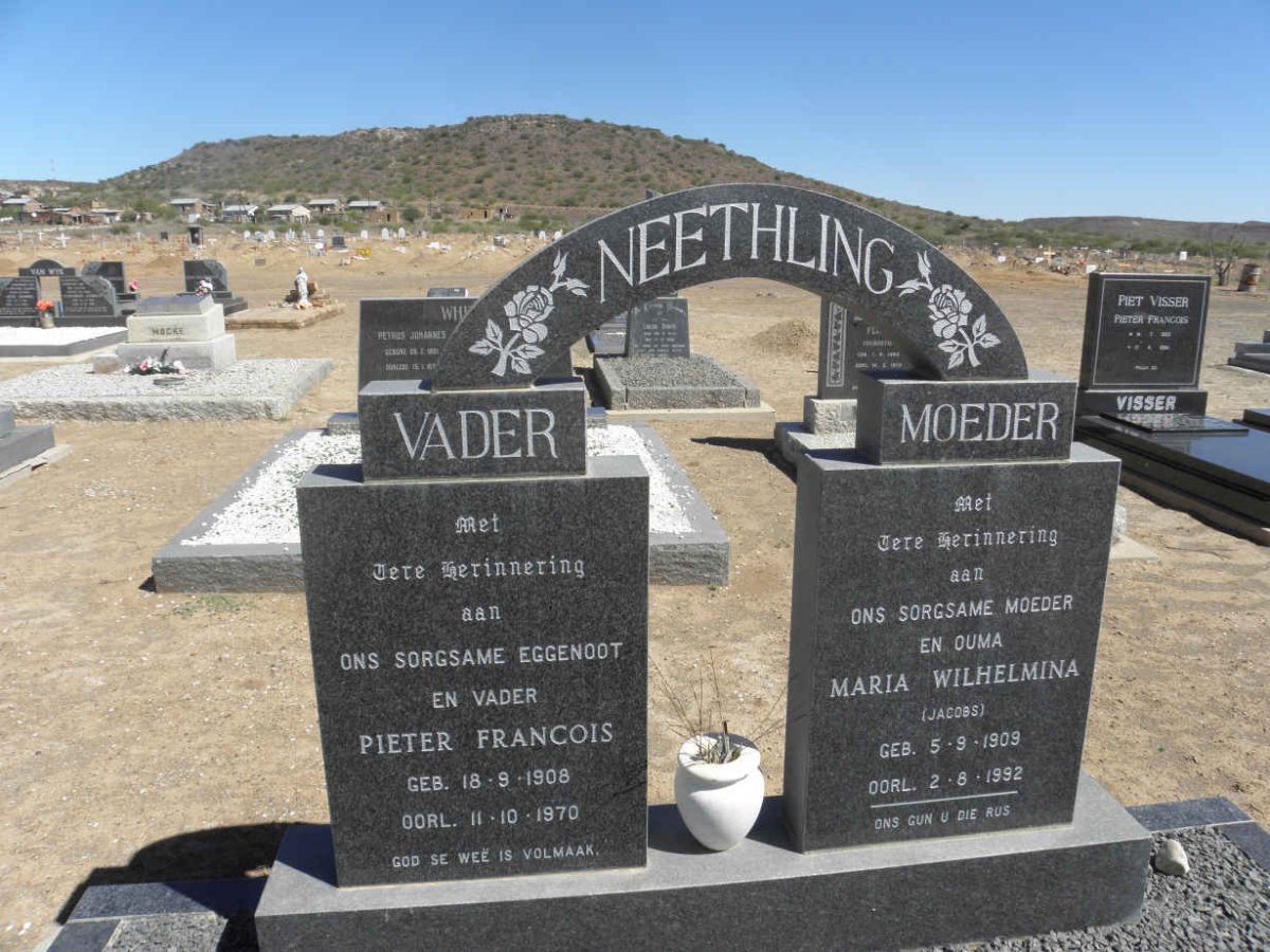 NEETHLING Pieter Francois 1908-1970 &amp; Maria Wilhelmina JACOBS 1909-1992