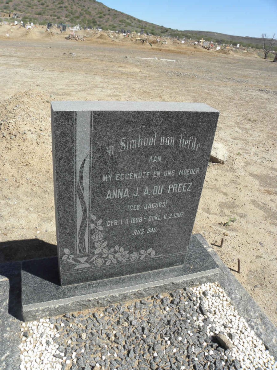 PREEZ Anna J.A., du 1888-1967