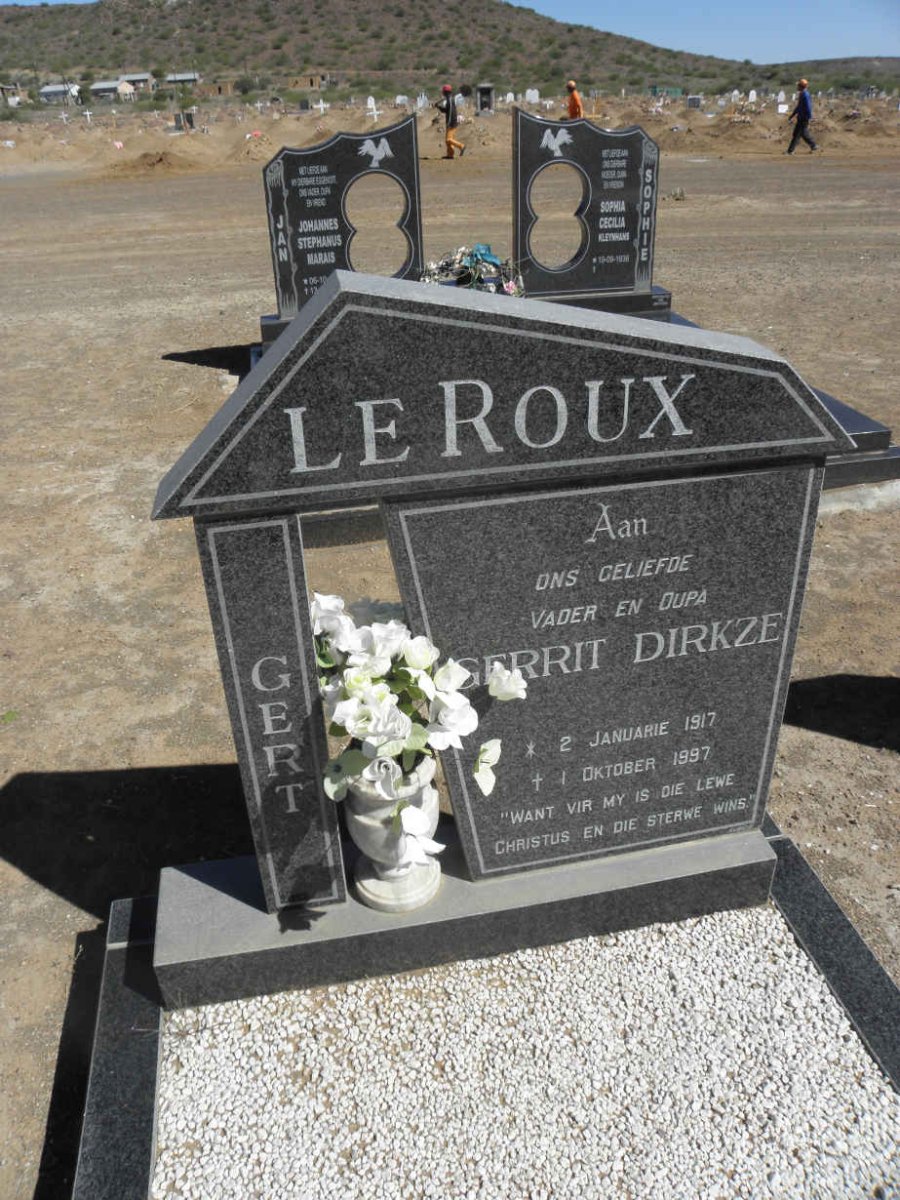 ROUX Gerrit Dirkze, le 1917-1997