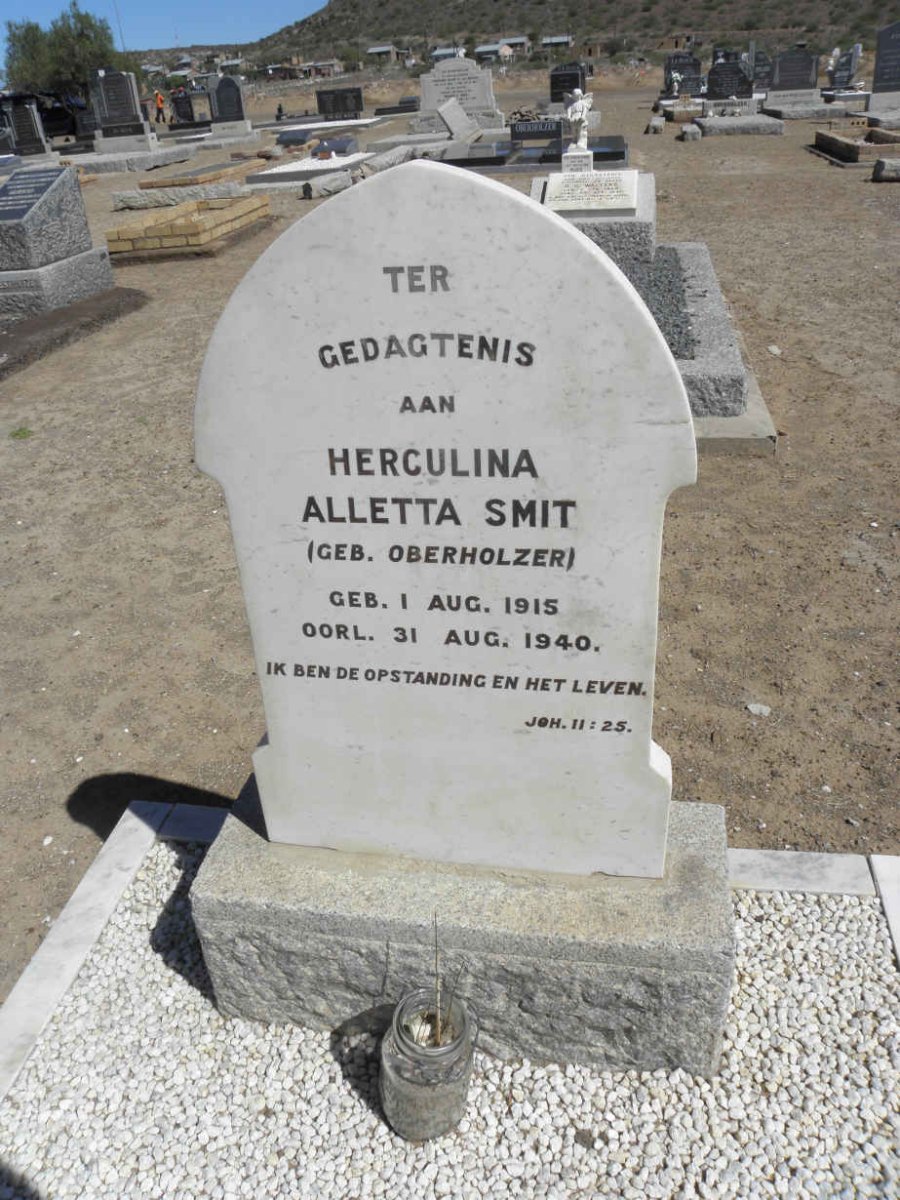 SMIT Herculina Aletta nee OBERHOLZER 1915-1940