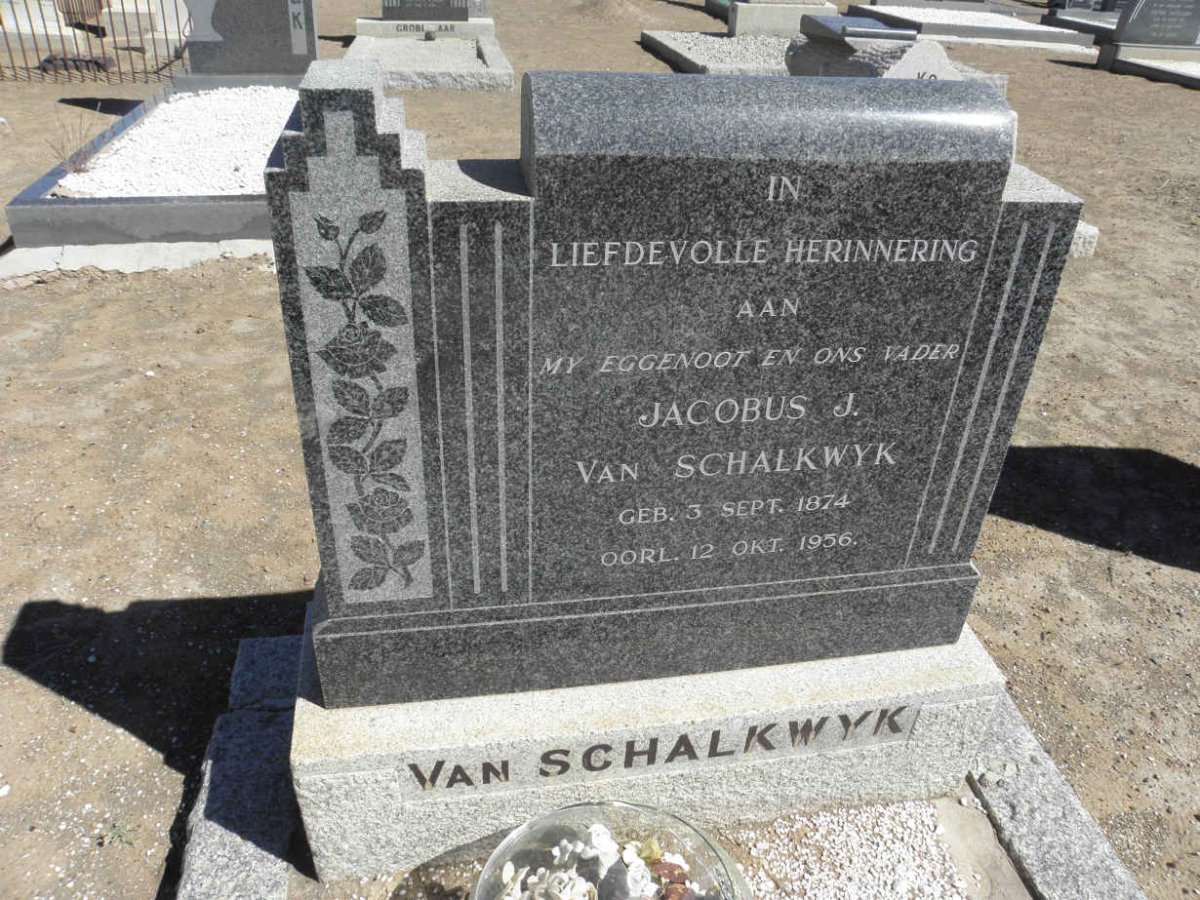 SCHALKWYK Jacobus J., van 1874-1956