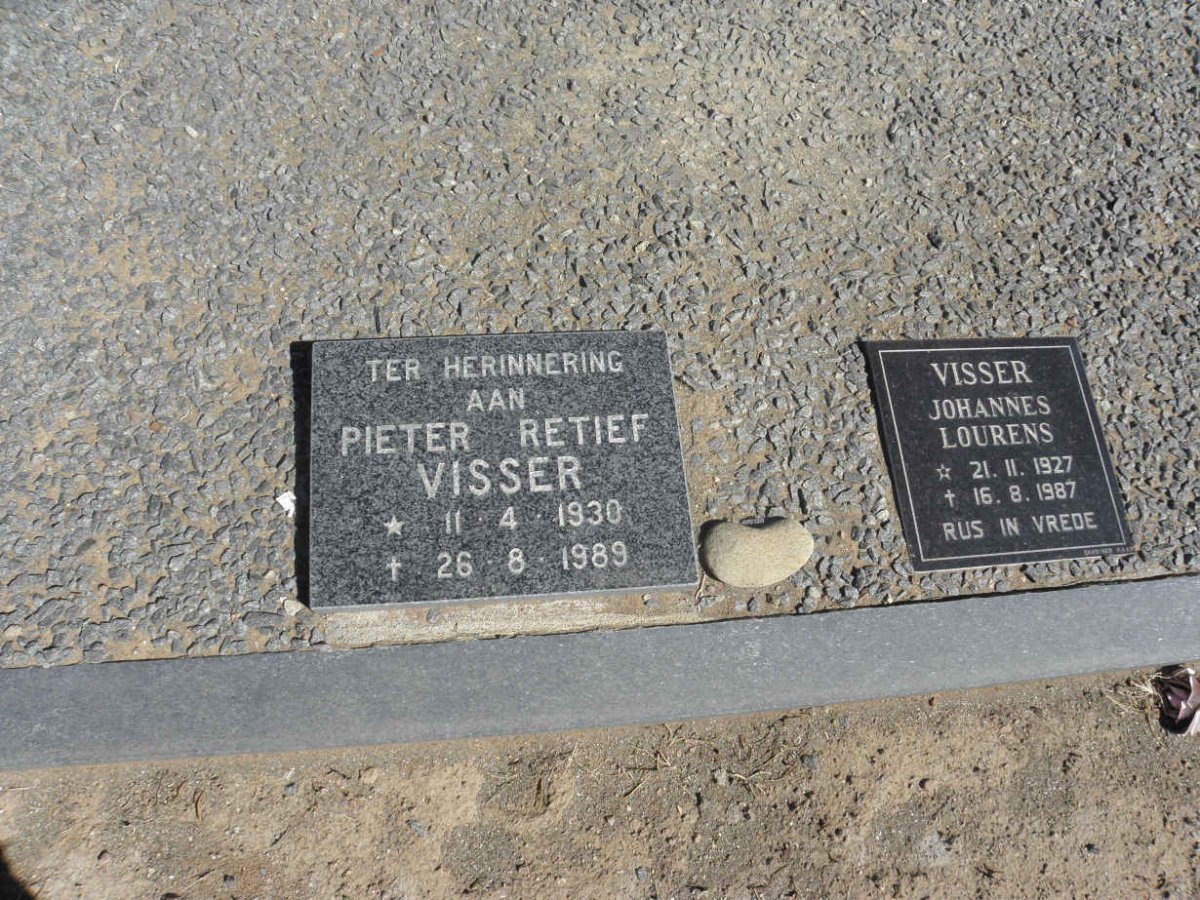 VISSER Pieter Retief 1930-1989 :: VISSER Johannes Lourens 1927-1987