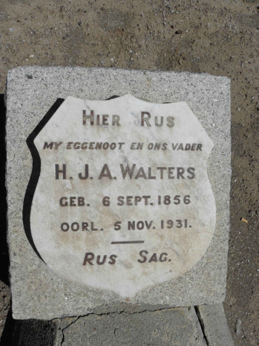 WALTERS H.J.A. 1856-1931