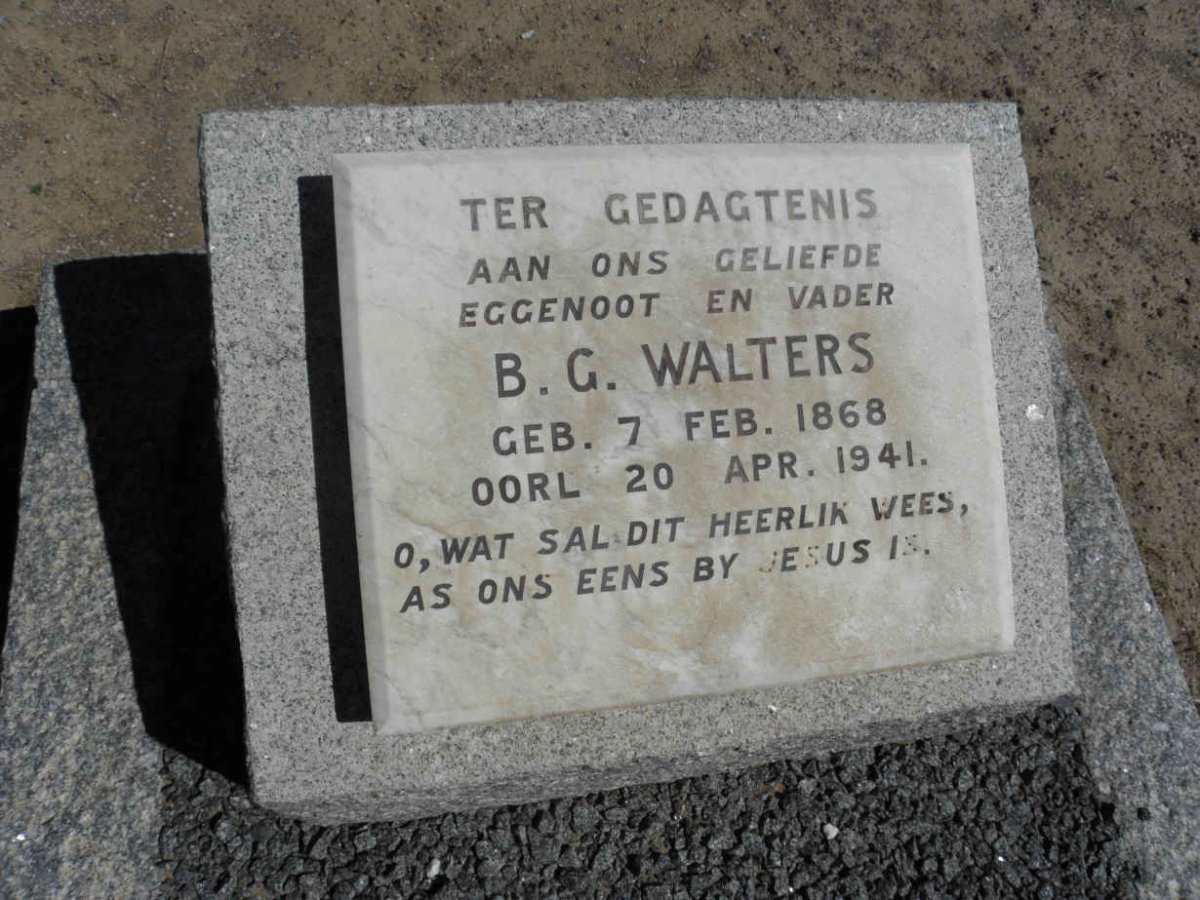 WALTERS B.G. 1868-1941