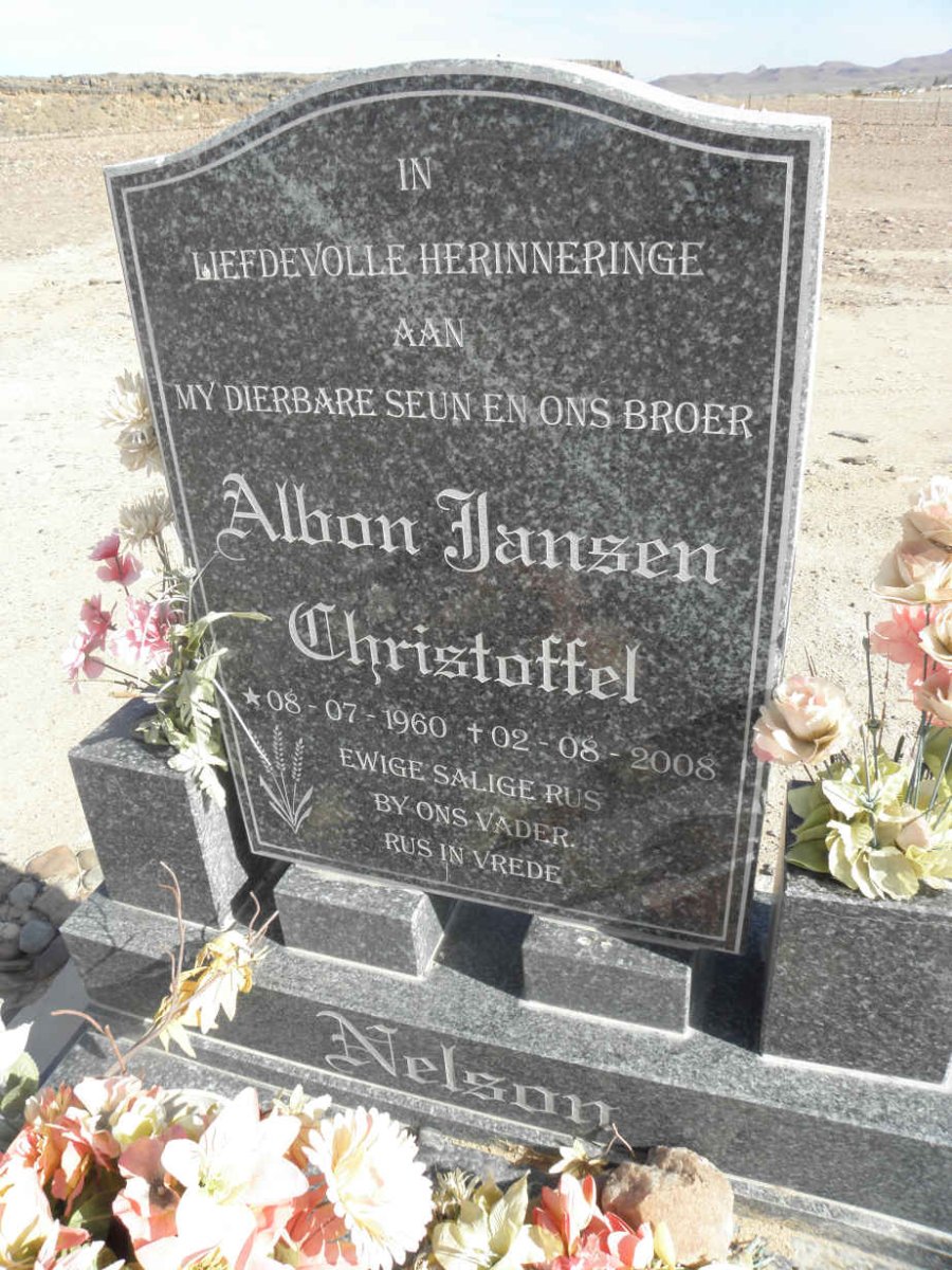 NELSON Albon Jansen Christoffel 1960-2008