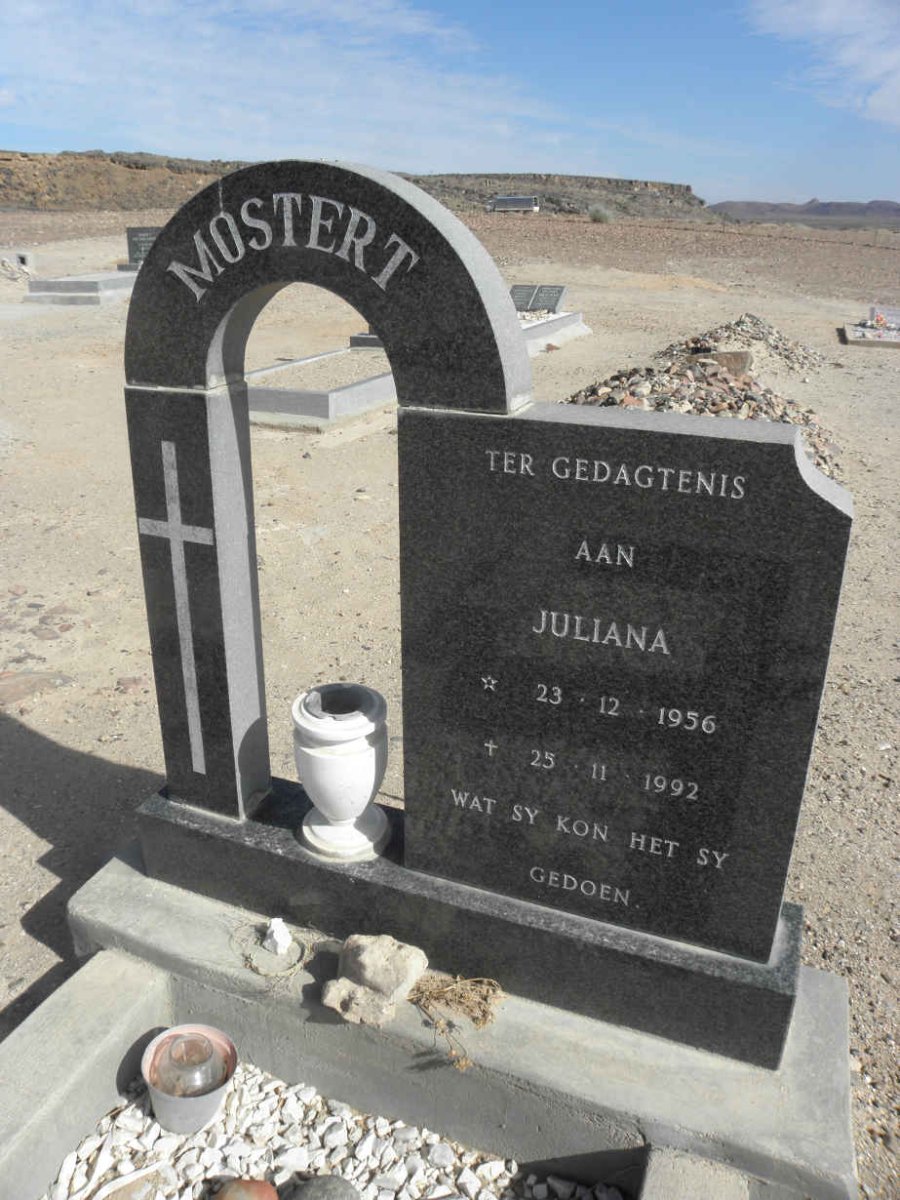 MOSTERT Juliana 1956-1992