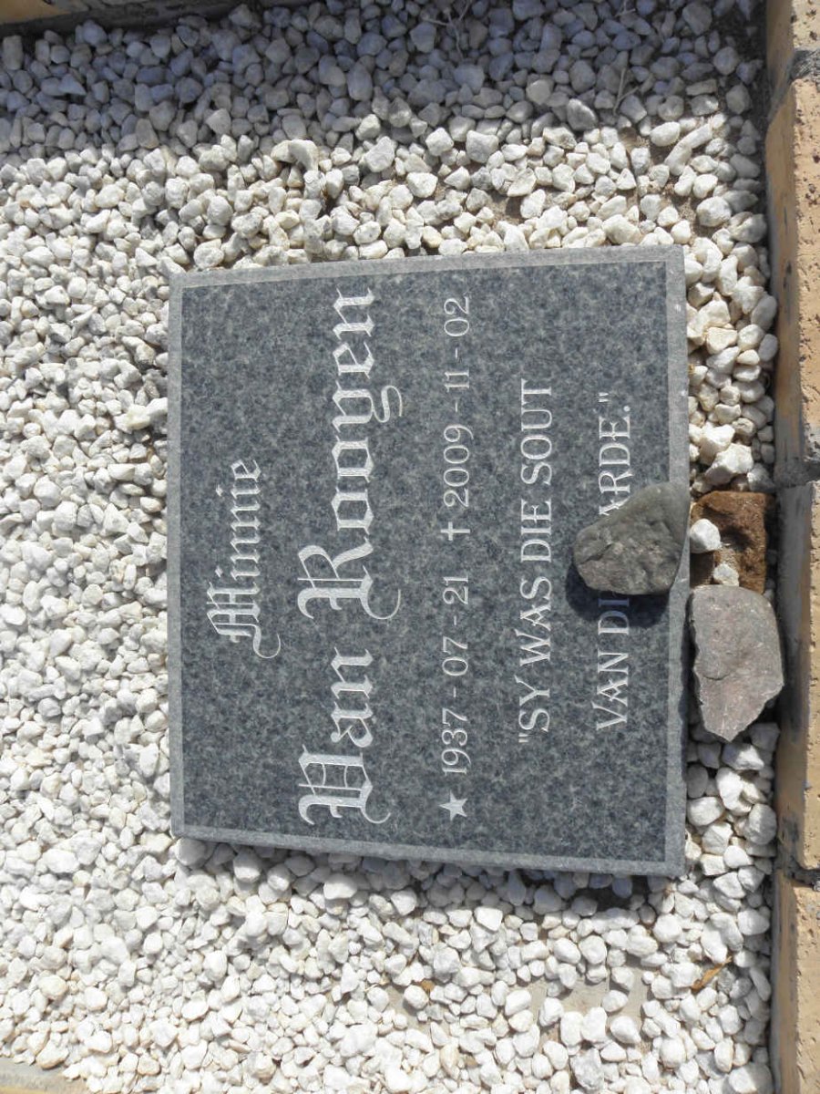 ROOYEN Minnie, van 1937-2009