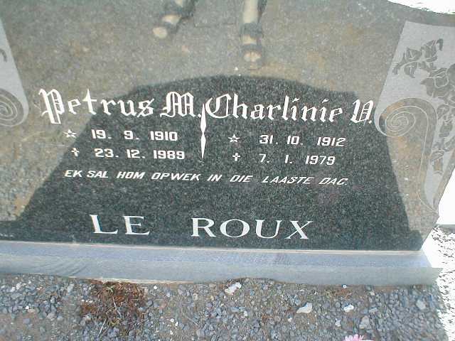 ROUX Petrus M., le 1910-1989 &amp; Charlinie V. 1912-1979