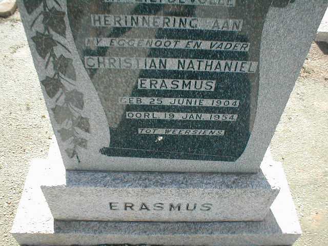 ERASMUS Christian Nathaniel 1904-1954